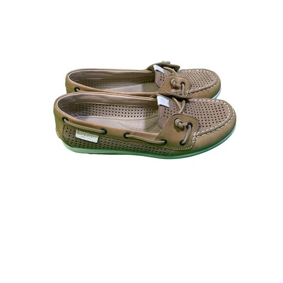 New Sperry Coil Ivy Perf Leather Tan women’s boat shoes size 8 - Picture 8 of 10
